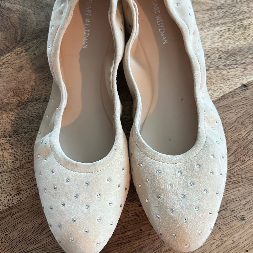 Stuart Weitzman bling ballet flats